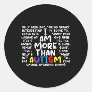 Adesivo Redondo Eu Sou Mais Do Que Autismo E Sensibilizar Homens M