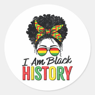Adesivo Redondo Eu Sou Mês da História Negra Mulheres Africanas Me