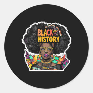 Adesivo Redondo Eu Sou Mês da História Negra Orgulho Africano Punh