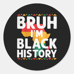 Adesivo Redondo Eu Sou Mês da História Negra Orgulho Afro-American
