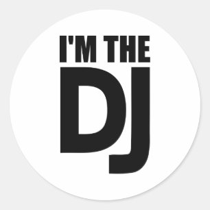 Adesivo Redondo Eu sou o DJ