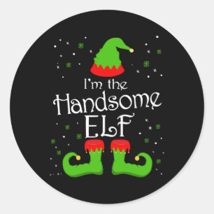Adesivo Redondo Eu sou o Elfo Elf Tee Family Matching Group Elf