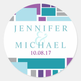 Adesivo Redondo EU SOU O MEU AMADO Empregador de Endereços de Reto