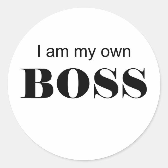 Adesivo Redondo Eu sou o meu chefe! (Frente)