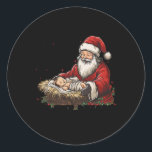 Adesivo Redondo Eu sou o Papai noel da temporada Eu sou a razão de<br><div class="desc">Eu sou os Papais noeis da temporada Eu sou a razão de Jesus Natal cristão</div>