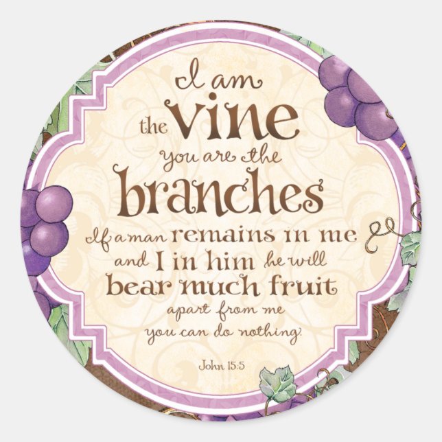 Adesivo Redondo Eu sou o Vine Scripting Stickers (Frente)