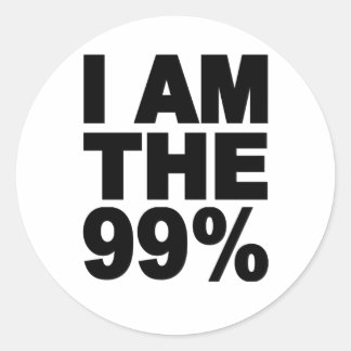 Adesivo Redondo Eu sou os 99% (Ocupar Ruas de Muro)
