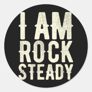 Adesivo Redondo Eu sou Rock Steady Boxing Beat Parkinson