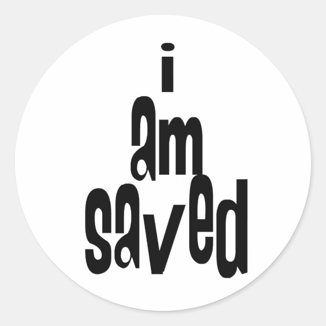 Adesivo Redondo Eu sou Saved Christian (Frente)