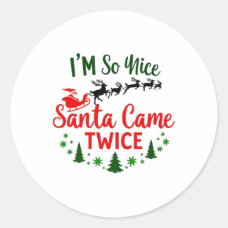 Adesivo Redondo Eu sou tão legal Papais noeis viam um Natal duas v