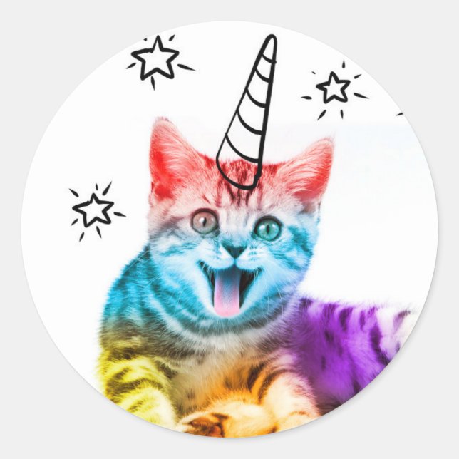 Adesivo Redondo Eu sou tão meowgical! (Frente)