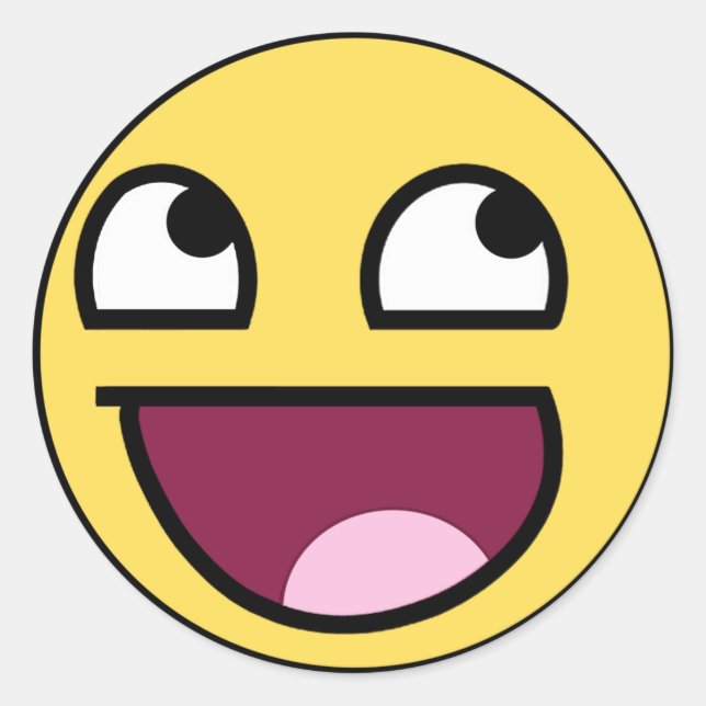 Adesivo Redondo eu sou um autocolante de plz feliz (Frente)