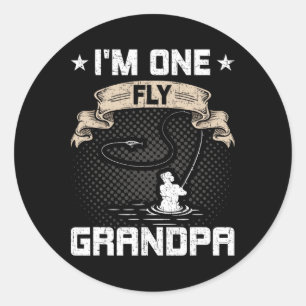Adesivo Redondo Eu Sou Um Avô Fly Fly Fishing Avô
