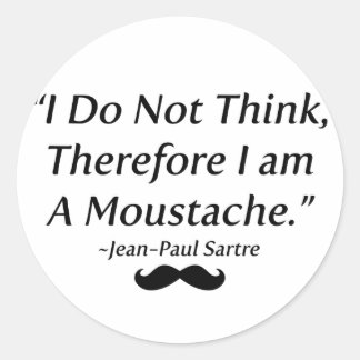 Adesivo Redondo Eu Sou Um bigode