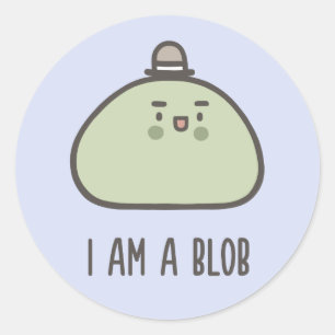 Adesivo Redondo Eu Sou Um Blob