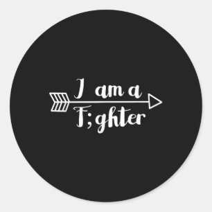 Adesivo Redondo Eu Sou Um Combatente Semicolon Mental Saúde Consci