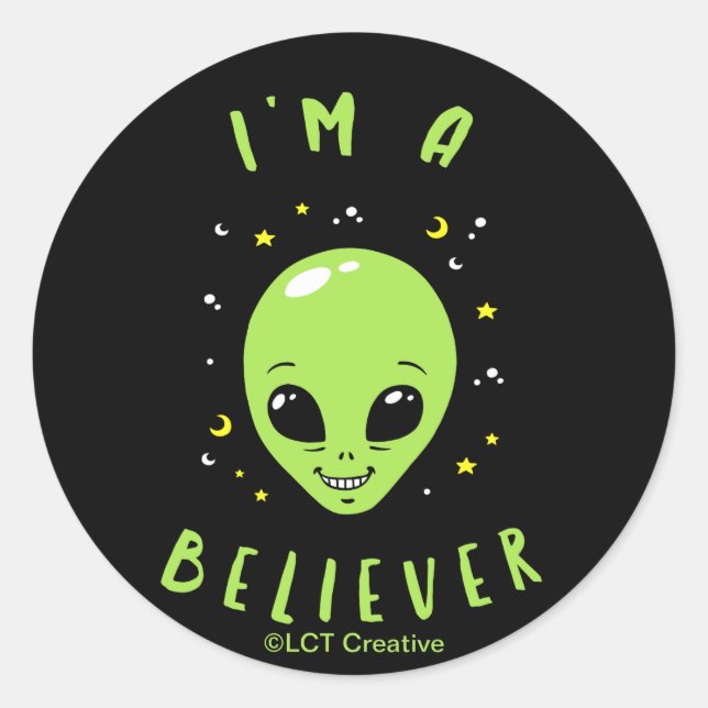 Adesivo Redondo Eu sou um crente (Frente)