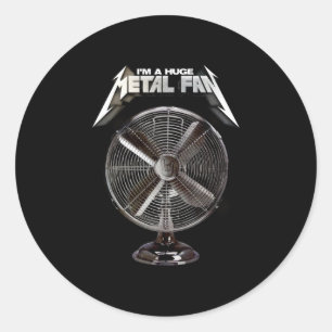 Adesivo Redondo Eu sou um fã enorme do metal - fã do suporte