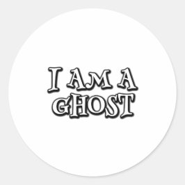 Adesivo Redondo Eu sou um fantasma