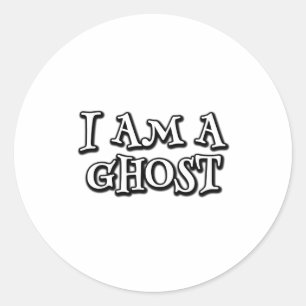 Adesivo Redondo Eu sou um fantasma