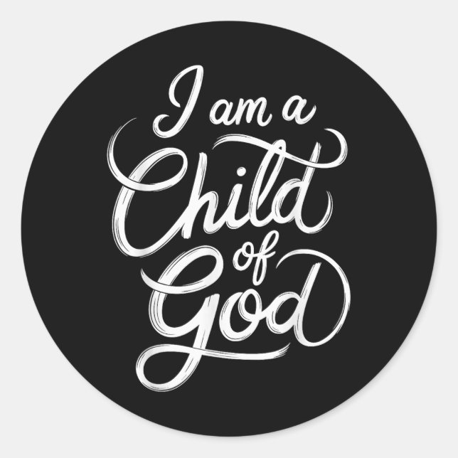 Adesivo Redondo Eu Sou Um Filho De Deus, Jesus Cristão (Frente)