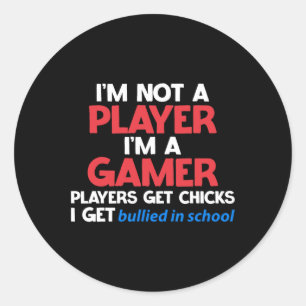 Adesivo Redondo Eu Sou Um Gamer Jogadores Conquistam Garotas Eu So