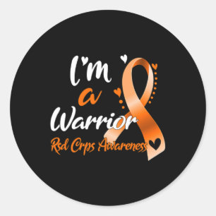 Adesivo Redondo Eu sou um guerreiro Rsd Crps Consciência