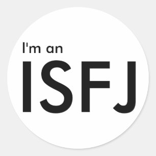 Adesivo Redondo Eu sou um ISFJ - tipo de personalidade