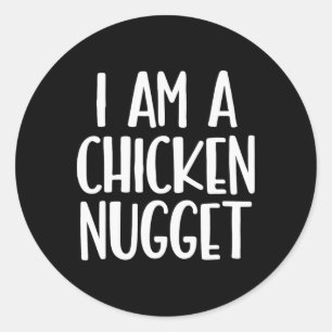 Adesivo Redondo Eu Sou Um Nugget de Frango Humor Divertido Casual