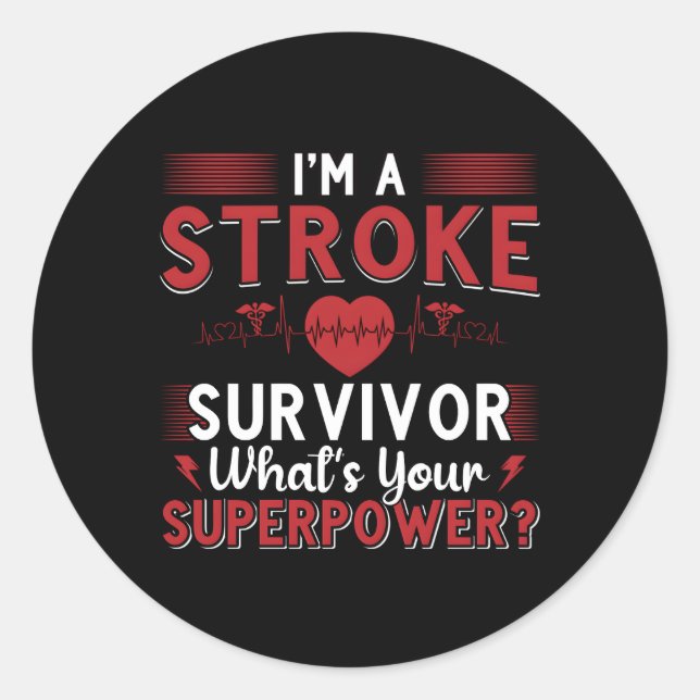 Adesivo Redondo Eu Sou Um Sobrevivente Em Curso Sensibilização Par (Frente)