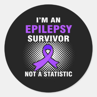 Adesivo Redondo Eu sou um sobrevivente EPILEPSY Cancer de Epilepsi