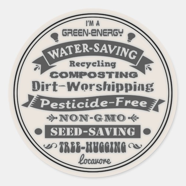 Adesivo Redondo Eu sou um Verde (Frente)