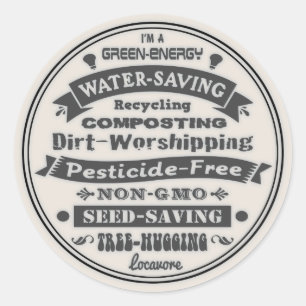 Adesivo Redondo Eu sou um Verde