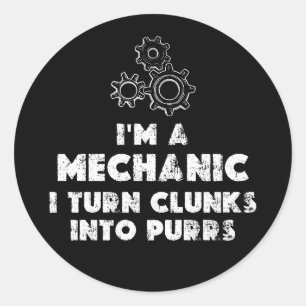 Adesivo Redondo Eu Sou Uma Engraçada Mecânica