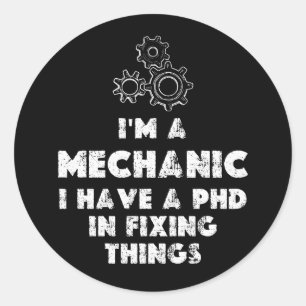 Adesivo Redondo Eu Sou Uma Engraçada Mecânica