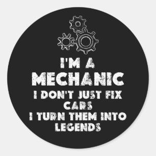 Adesivo Redondo Eu Sou Uma Engraçada Mecânica