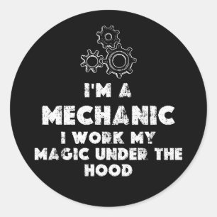 Adesivo Redondo Eu Sou Uma Engraçada Mecânica