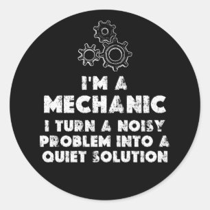 Adesivo Redondo Eu Sou Uma Engraçada Mecânica