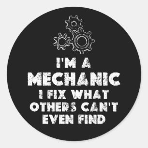 Adesivo Redondo Eu Sou Uma Engraçada Mecânica