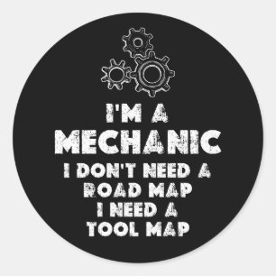 Adesivo Redondo Eu Sou Uma Engraçada Mecânica