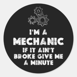 Adesivo Redondo Eu Sou Uma Engraçada Mecânica