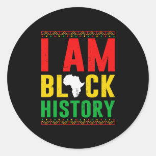 Adesivo Redondo Eu Sou Uma História Negra - Espetáculo De História