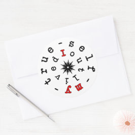 Adesivo Redondo Eu Superei Meu Verdadeiro Eu – Lema Existencial