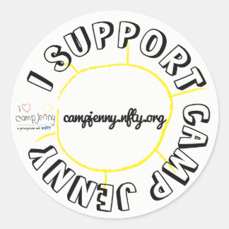 Adesivo Redondo Eu Suporto Branco do Círculo CJ