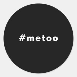 Adesivo Redondo eu também, #metoo, orgulho preto branco