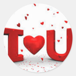 Adesivo Redondo Eu te amo