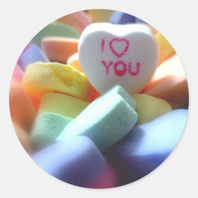 Adesivo Redondo Eu Te Amo (Frente)