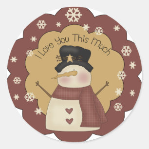 Adesivo Redondo Eu te amo este muito