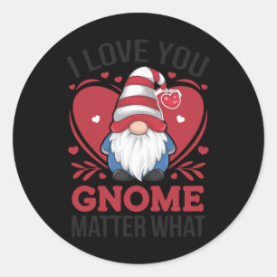 Adesivo Redondo Eu Te Amo Gnomo Que Sticker2