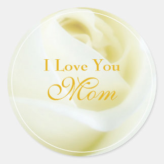Adesivo Redondo Eu Te Amo, Mamãe Sticker